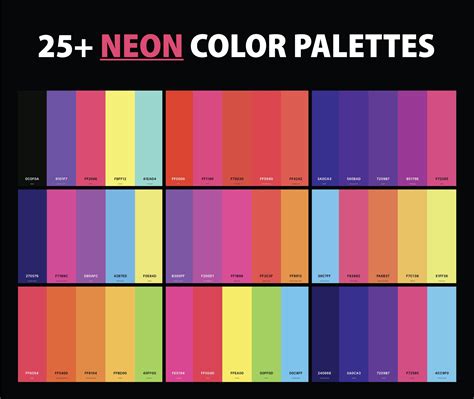neon green color palette|25+ Best Neon Color Palettes with Names and Hex Codes.